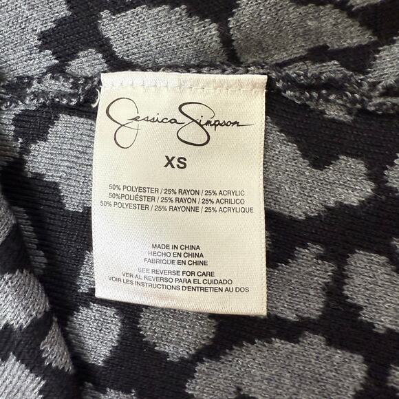 Jessica‎ Simpson Cheetah Print Tank Top Sweater Dress XS Extra Small - Picture 4 of 7